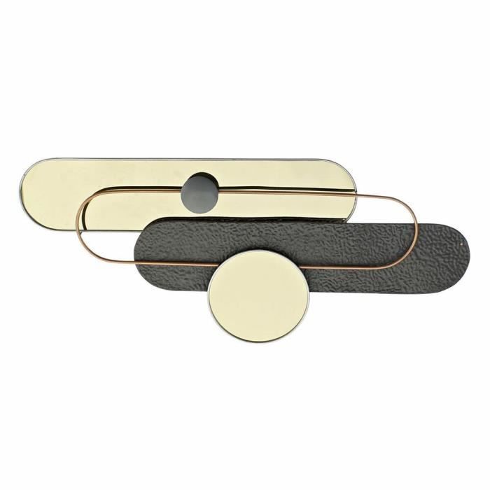 Décoration murale - Moderne - Gris doré - Métal et PVC - 96 x 5 x 40,6 cm - Design contemporain