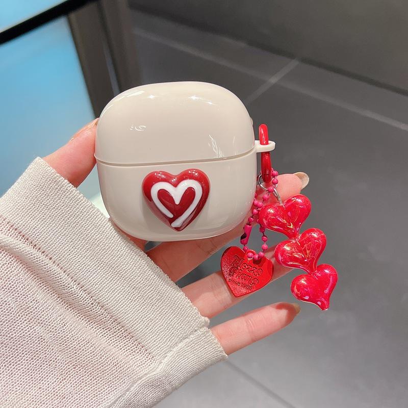 3D Bow Love Retro Earphone Case for Xiaomi Redmi Buds 6 Lite Bluetooth Headphone Charging Box Soft Cover Protective Case
