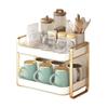 Multi-Layer Tea Set & Water Cup Storage Rack - Elegant Countertop Organizer