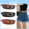 Leather Vintage Belt Women Versatile Decorative Waistband Casual Jeans Strap