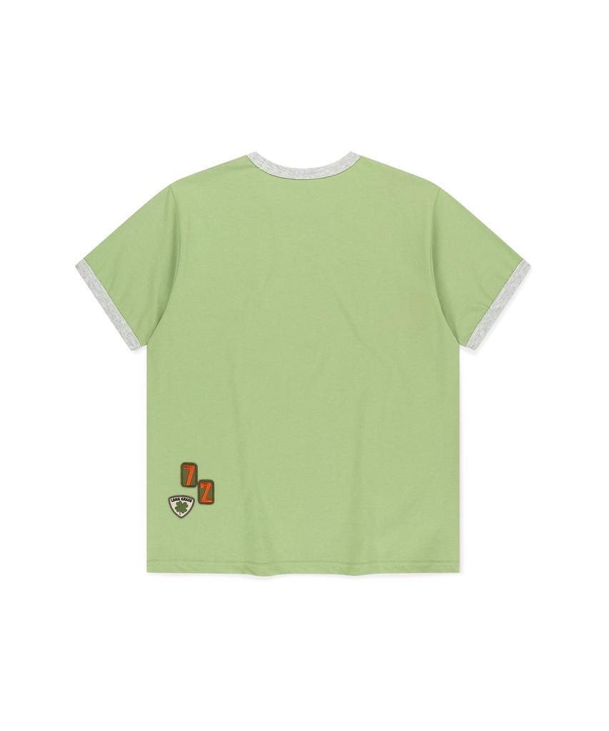 Sun Love Multi Patch Ringer Tee Light Olive