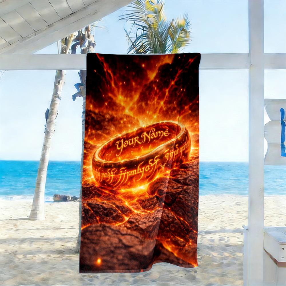 Lord Rings Customizable Name Beach Towel Soft Durable Quick-Dry