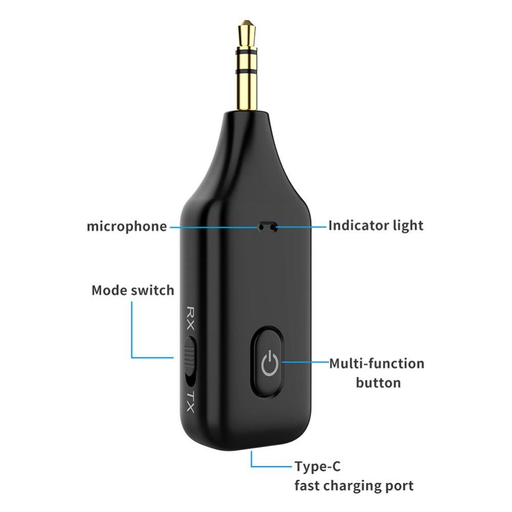 Car Speaker Music 3.5mm Aux Jack Bluetooth 5.1 3 in 1 Wireless Receiver Transmitter Audio Adapter