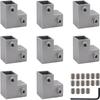 8 PCS T-Style Square Tube Connectors for 3-Way 90 Degree Joins On 1 Inch Pipes for Shed and Railing Construction Projects