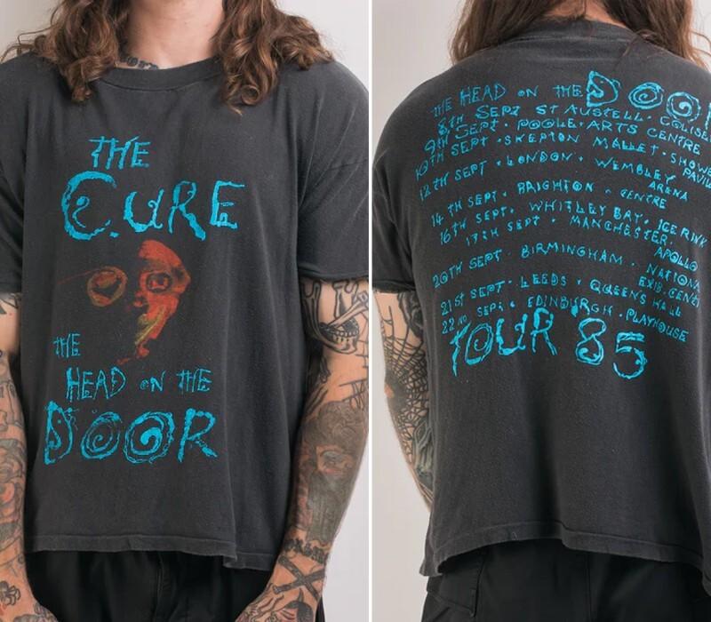

1985 The Cure The Head On The Door Tour TShirt 2 sided Black tee NH19195 Unisex T-Shirt XXL