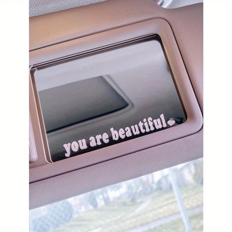 Letter Graphic Car Rearview Mirror Sticker