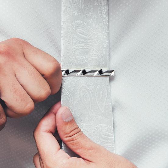 

Men Tie Clip Detachable Design Durable Lapel Clip Alloy Practical Tie Tack B