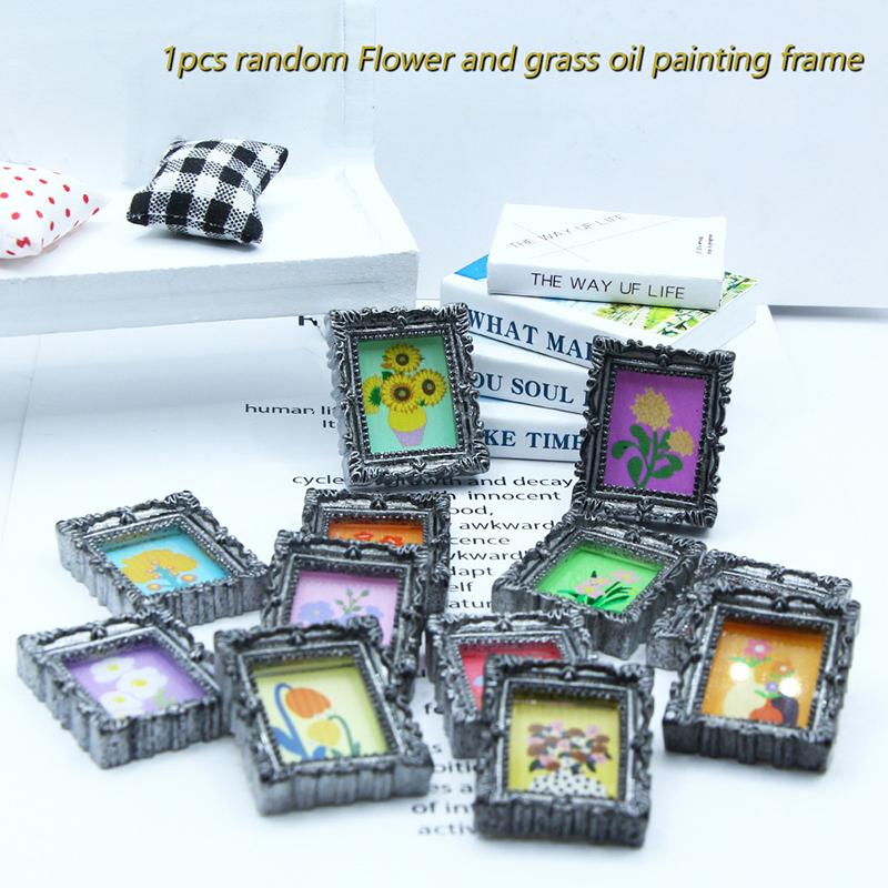

Рамка для кукольного домика Настенная живопись Миниатюрная домашняя мебель Декор Аксессуары