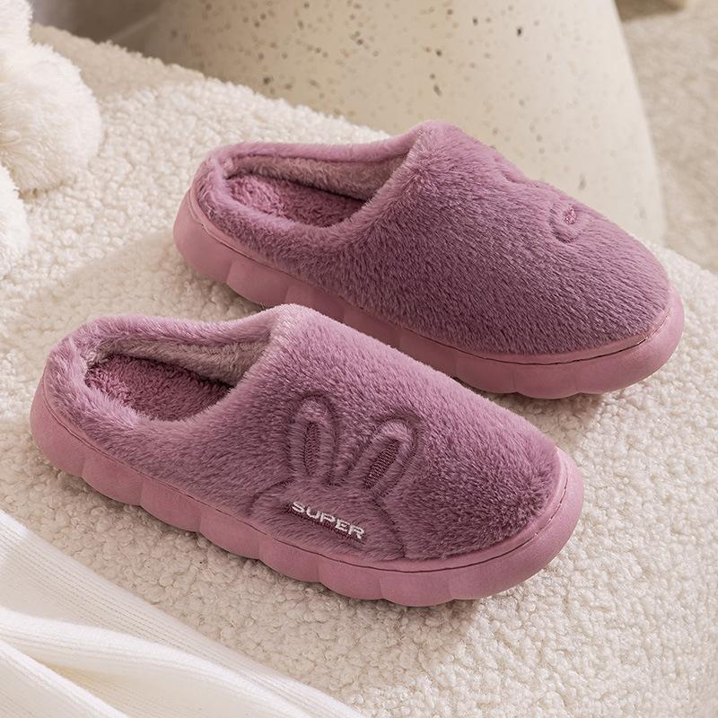 Qida Shun Baumwollpantoffeln Winter, neue Plüsch-Baumwollschuhe für drinnen und draußen, verdickte warme Paar-Baumwollmopp