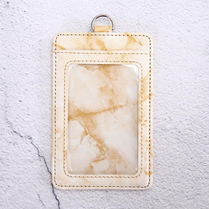 Jinbei Leather ID Card Badge Holder with Lanyard