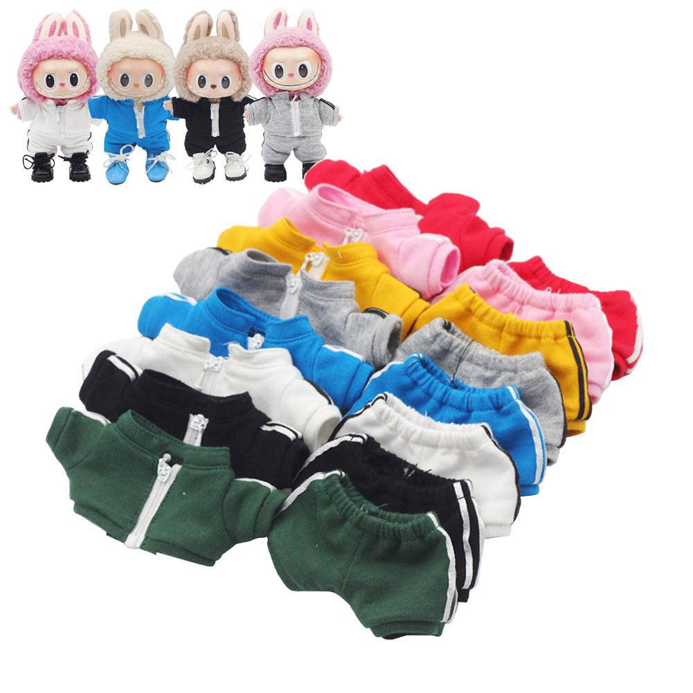 Labubu Dukke Klær Mote Hettegensere Sportsdress Farge Match Hettegensere Dukketilbehør Søt Dekorasjon Små Klær