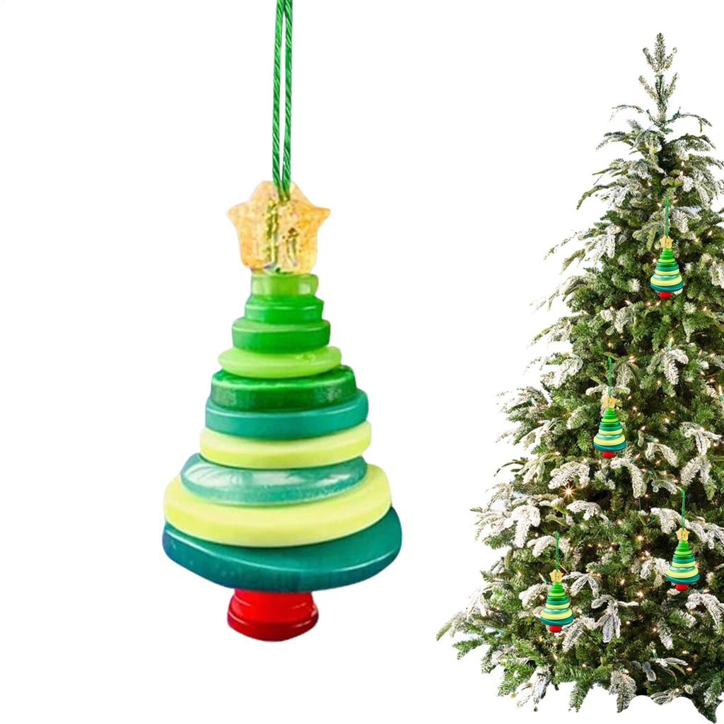 Button Christmas Tree Ornament Kits Hangable Santa Angel Snowman Christmas Tree Pendant Pendant Charm Decoration Craft Making