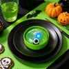 Dumpling Toy Halloween Glitter Squeeze Toy Spooky Ghost Pumpkin with Steamer Cute Calm Down Toys Slow Rising Bun Fidget LED Light for Anxiety Stress