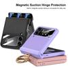 Ultra -Thin Skin Feel Cover For Samsung Galaxy Z Flip 4 5g Magnetic Suction Bracket Hinge Full Package Shell Film Integrade Funda