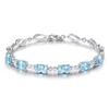 New 925 Silver Bracelet Exquisite Sapphire Silver Bracelet For Woman Charm Jewelry Gift