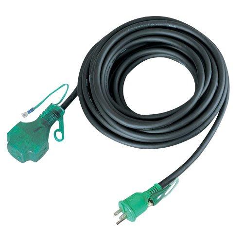 Nichido Industrial Cross-Shaped Triple Cord Plug with Lamp, 10m, Black, Indoor Use, LPPT-10E
