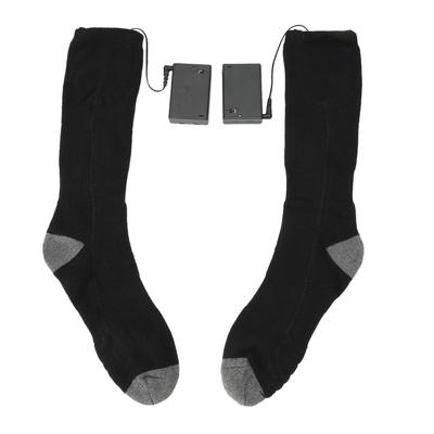 Electric Heated Socks Thicken Cotton Washable OneSide Heating Winter Thermal Socks Black