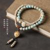 Authentic Chinese-style Fresh and Elegant Double-ring Star-moon Bodhi and Shoushan Stone Cat Paw Bracelet, Trendy Chinese-style Hand Chain