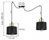 MODERN CEILING HANGING LAMP BLACK LED LAMP