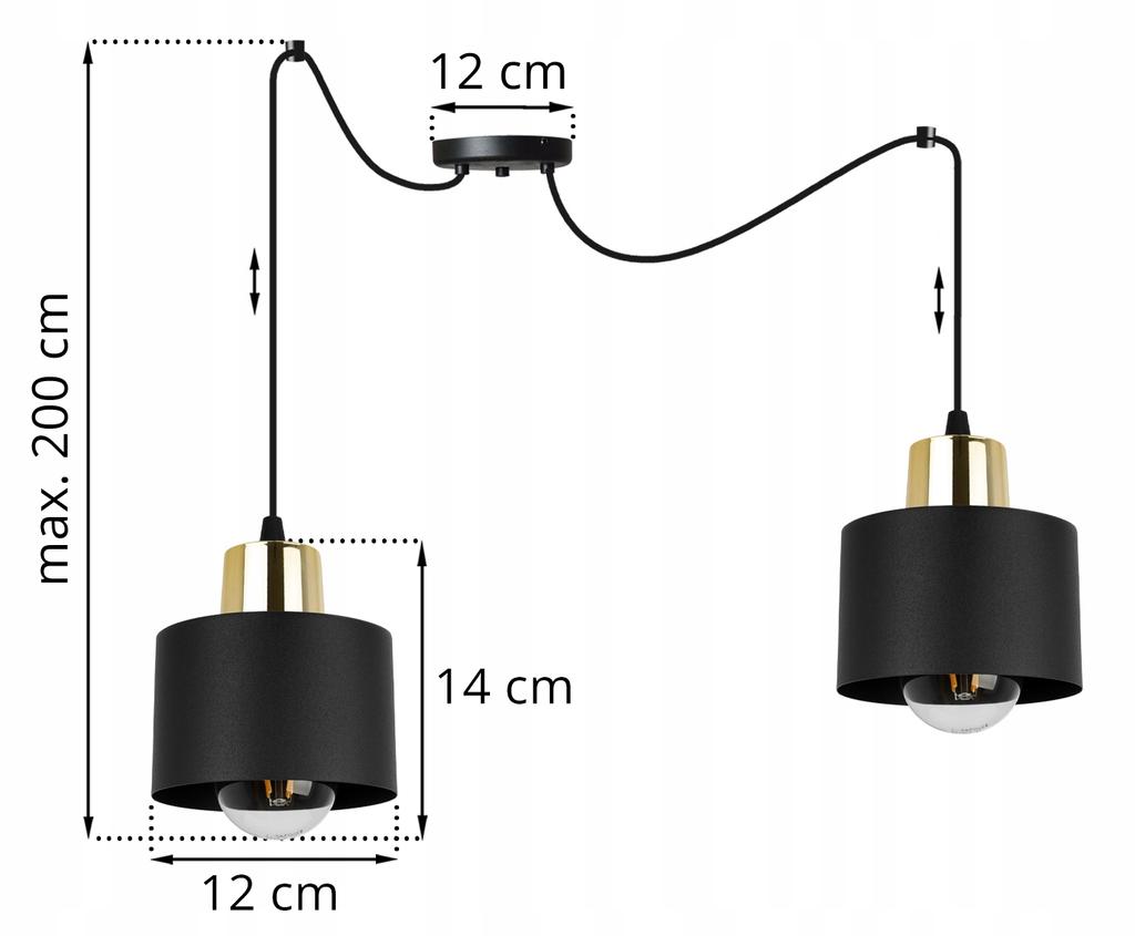MODERN CEILING HANGING LAMP BLACK LED LAMP