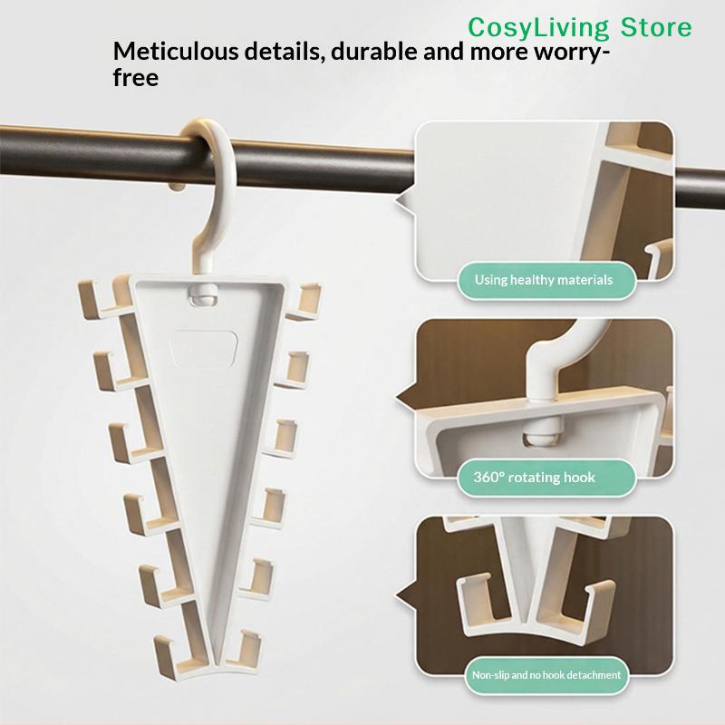 [CL]Double Sided 12 Hooks Storage Rack V Shaped Baseball Cap Holder Belt Hat Scarf Organizer Hooks Wardrobe Space Saving Rack