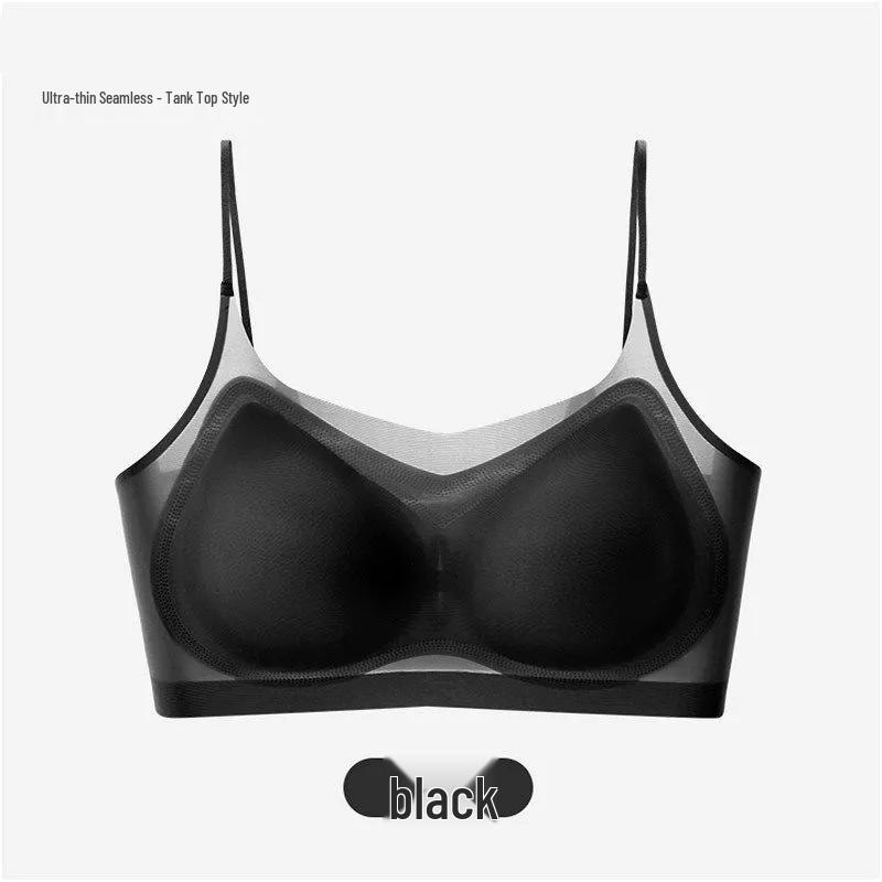 Women's Seamless Ultra-Thin Sports Bra: Enhances Small Bust, Minimizes Larger Bust for a Sleek Look