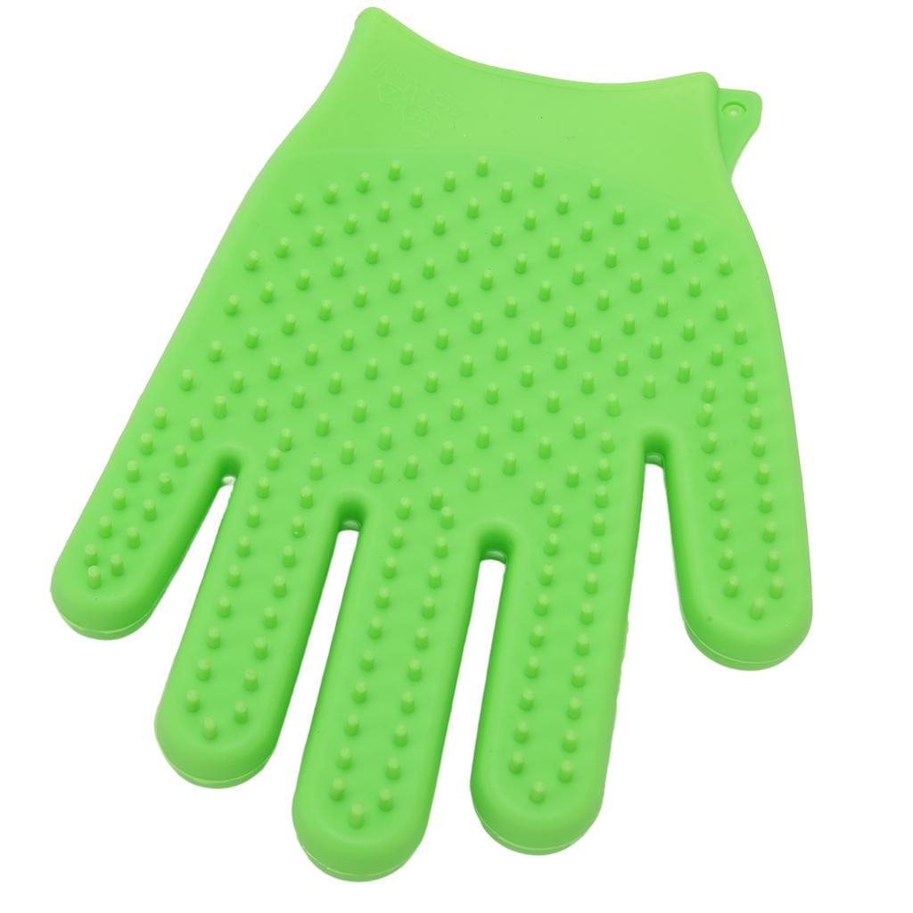 Pet Grooming Glove Silicone Double Sided Fast Frothing   Cat Hair Removal Glove for   and Short Hair
