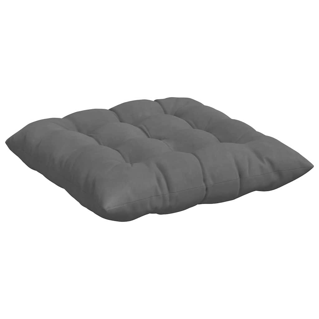 Seat Cushions 4 Pcs Dark Grey 40 X 40 X 6 Cm Microfiber
