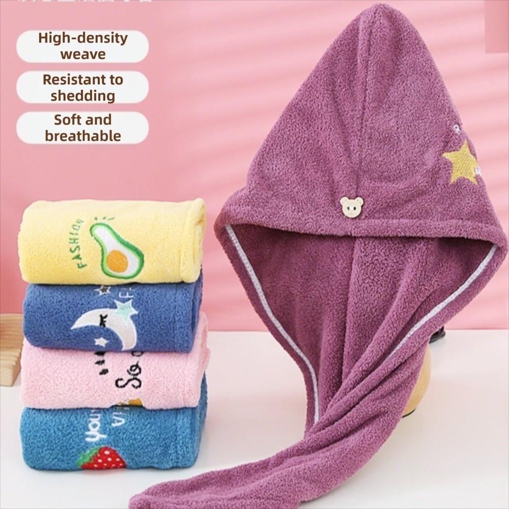 Embroidery Style Quickly Dry Hair Hat Super Absorbent Hair Dry Wrap Bonnets Hair Care