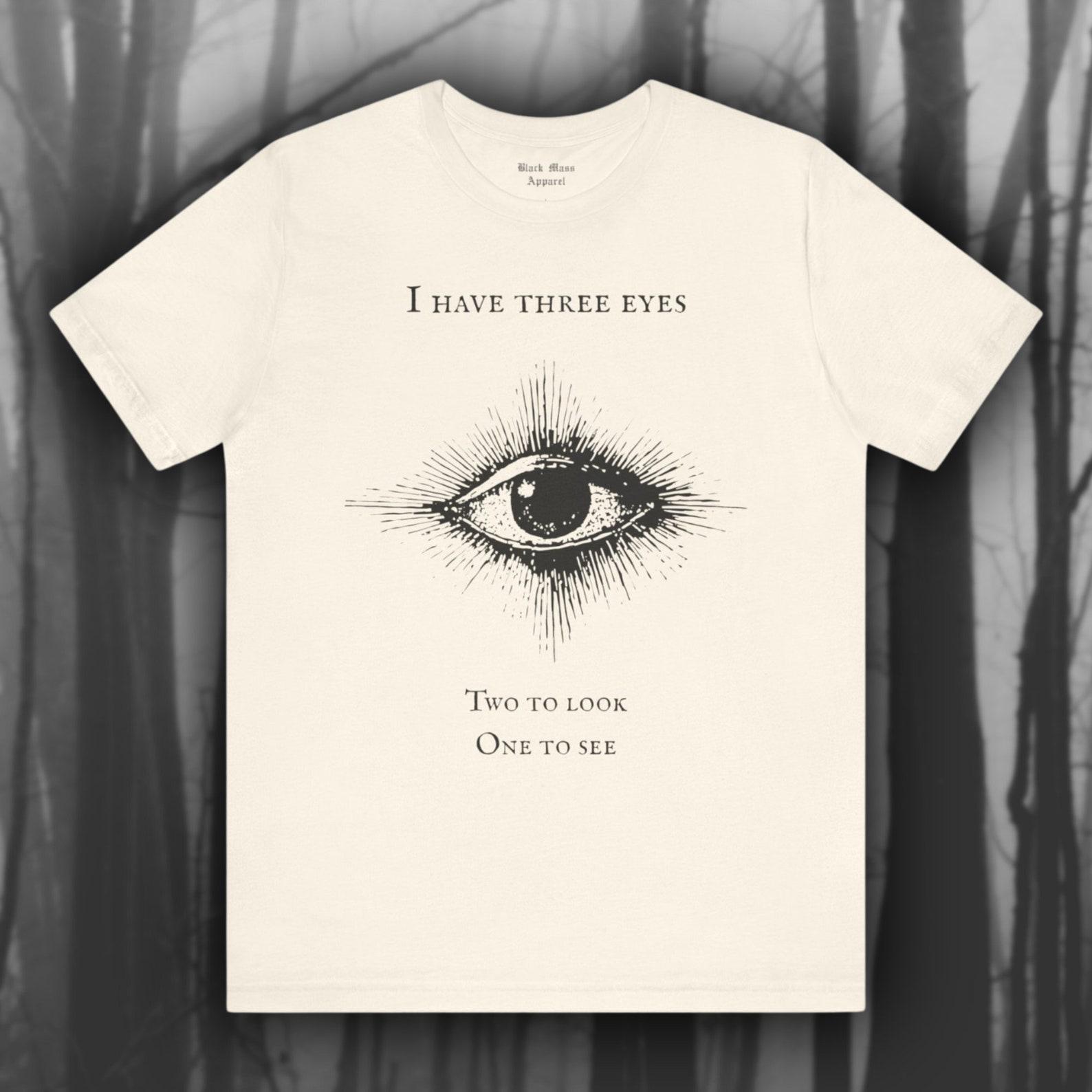 Third Eye, All Seeing Eye T-Shirt, Spiritual Shirt, Yoga, Celestial, Trippy Boho T-Shirt, Psychedelic Unisex Jersey Short Sleeve Tee S