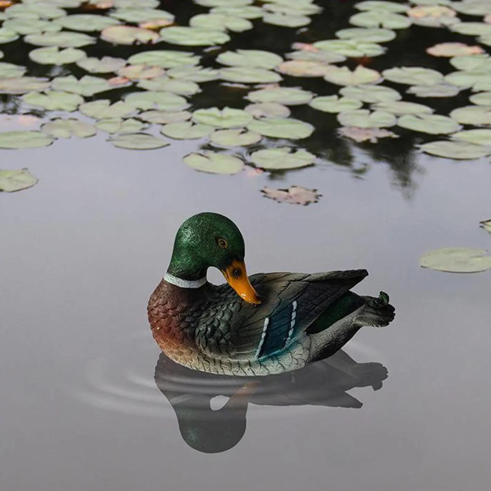 Künstliche Entenstatue aus Kunstharz, schwimmende Schwanenskulptur, kreative Tierfigur für den Gartenteich