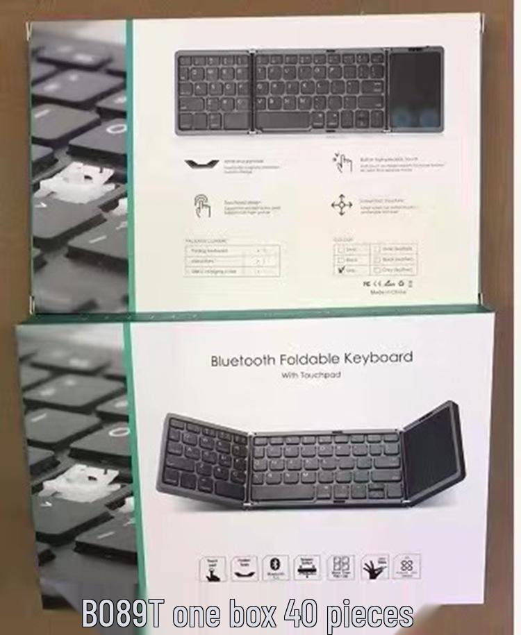 Wireless Bluetooth Keyboard with Touchpad, Russian-Spanish, Compatible with Phones, Tablets, Laptops