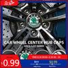 Car Sticker 4Pcs 56mm Car Wheel Hub Center Caps Stickers Badge For Skoda Octavia Superb Rapid Kodiaq Karoq Fabia Kamiq Citigo Vi