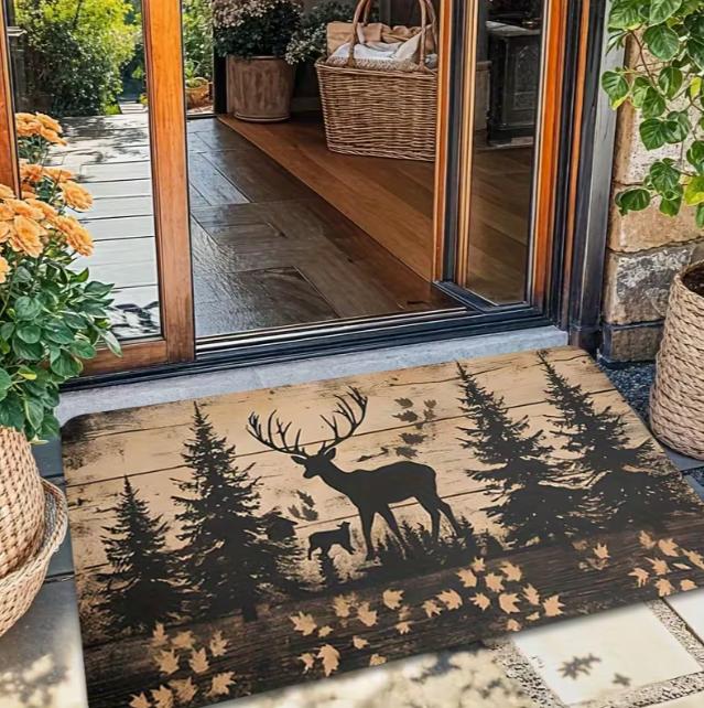 Welcome Home Carpet Pattern Rectangular Outdoor Entrance Carpet Indoor and Outdoor Anti Slip Mat Home and Outdoor Decoration
