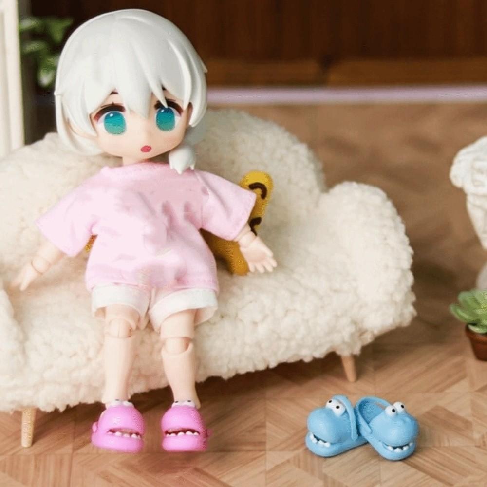 1 Pair Round Toe Mini Dinosaur slippers Mini Silicone Dinosaur slippers Kids Gift