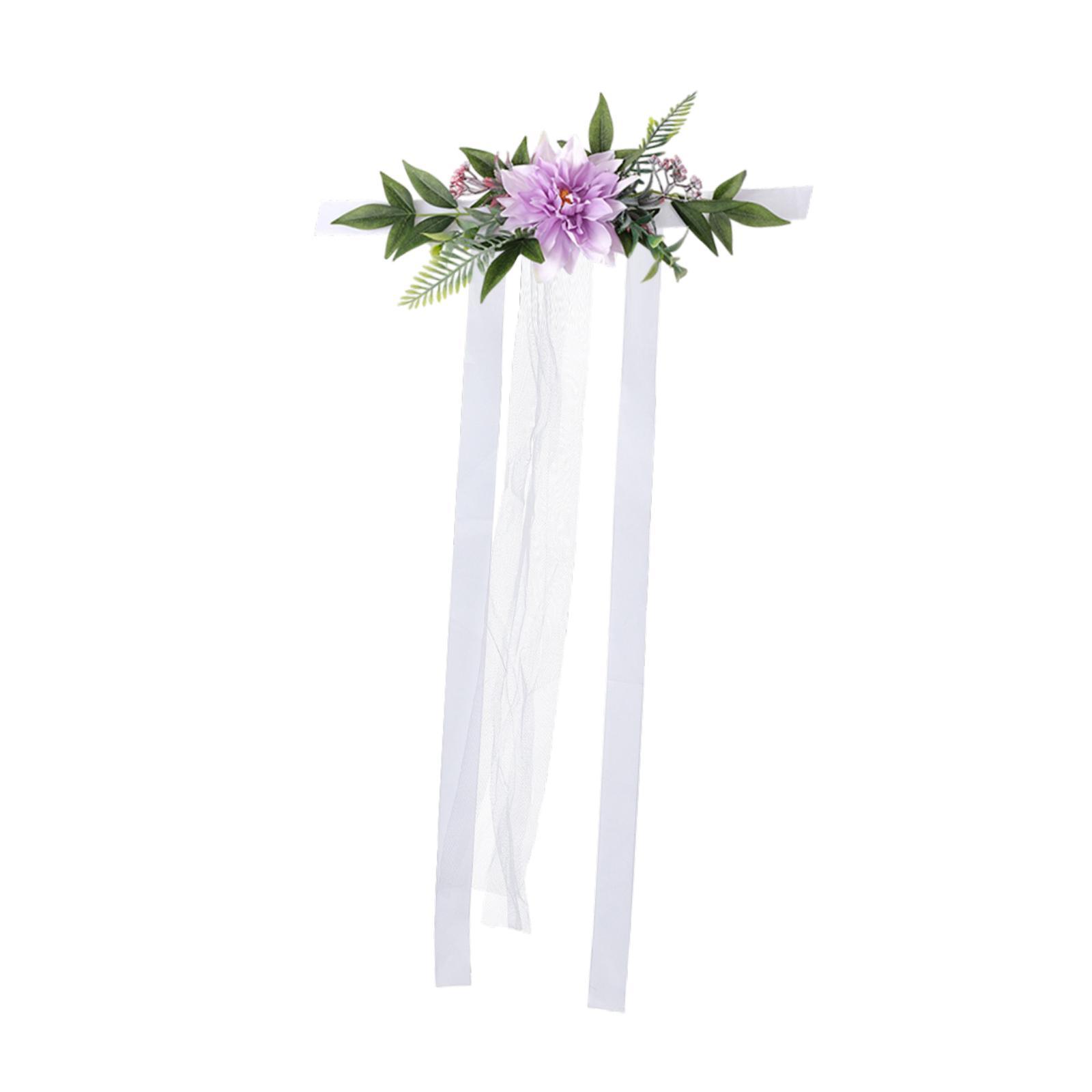 

Декоративные цветы для спинок свадебных стульев, украшение прохода для помолвки фиолетовый