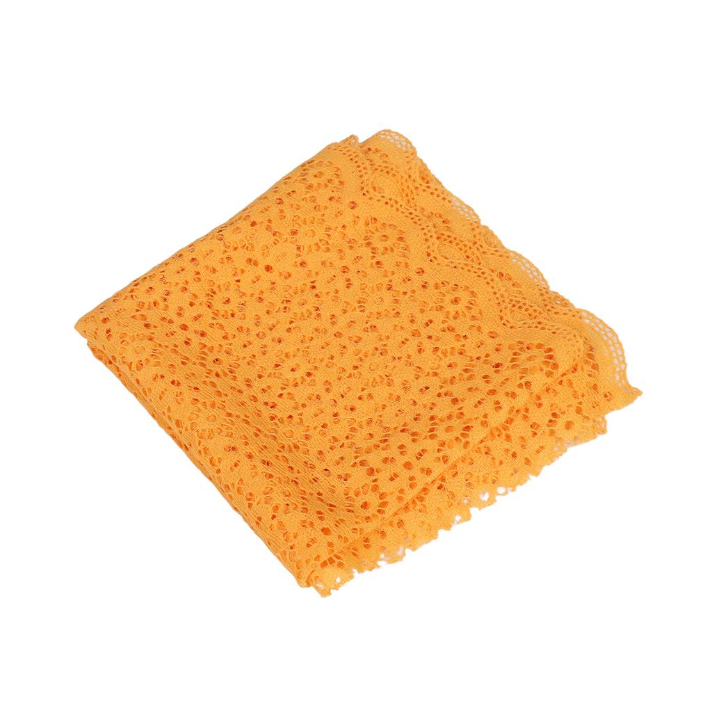 Lace Fabric 10 Yards 24cm Width Beautiful Orange Soft Comfortable Stretch Lace Trim for DIY Crafts