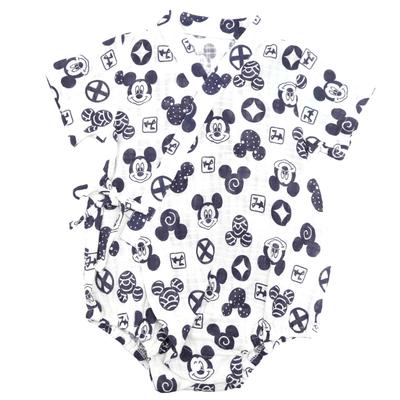 Takihyo Disney Mickey and Minnie Princess Jinbei Coverall Romper for Baby Boys and Mickey Japanese Size 70 Girls, Pattern, (Product Code 215102614)
