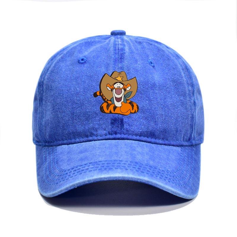 Fashion Cartoon Print Baseball Cap for Men Women Casual Hip-hop Hat Retro Washed Adjustable Dad Hat Outdoor Trucker Sun Hat