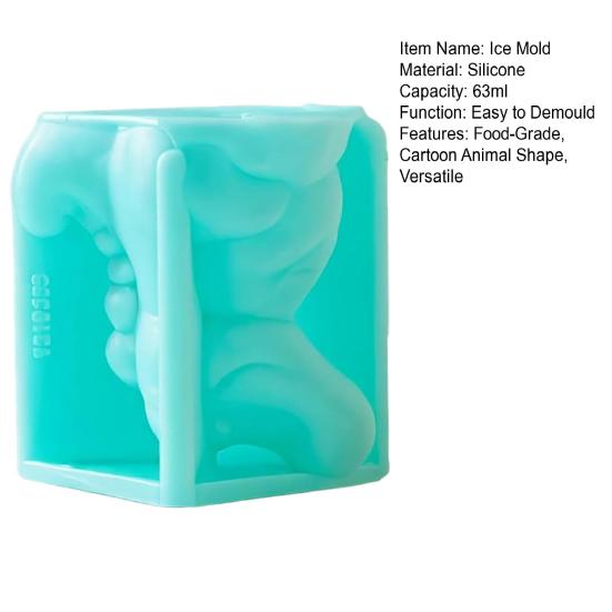 1/2Pcs Ice Cube Tray Cartoon Food-Grade Jelly Chocolate Crocodile Shape Silicone Mold Mold Easy Demould Handmade