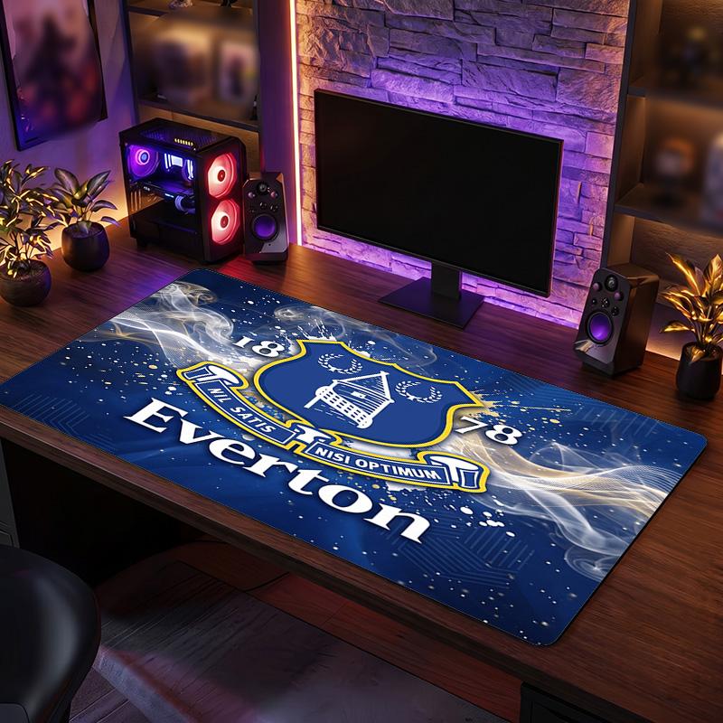 Everton Fußball Druck Großes Mauspadd, Rutschfeste Erweiterte Gaming Schreibtischmatte für Büro Zuhause