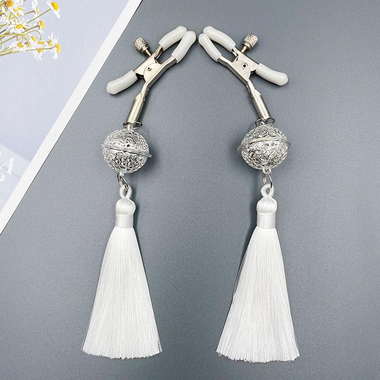 BDSM Flirting Tassel Bell SM Bondage Nipple Stimulation Clamp Sex Pleasure Adjustable Breasts Clip for Couples Sex Toys
