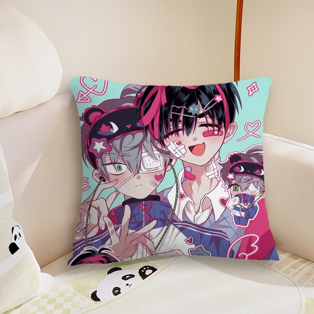 AQlien SStage Cute Cushion Cover Pillow Case Plush Fabric Soft Double Sided Print Sofa Cushion Cover Throw Pillow Covers