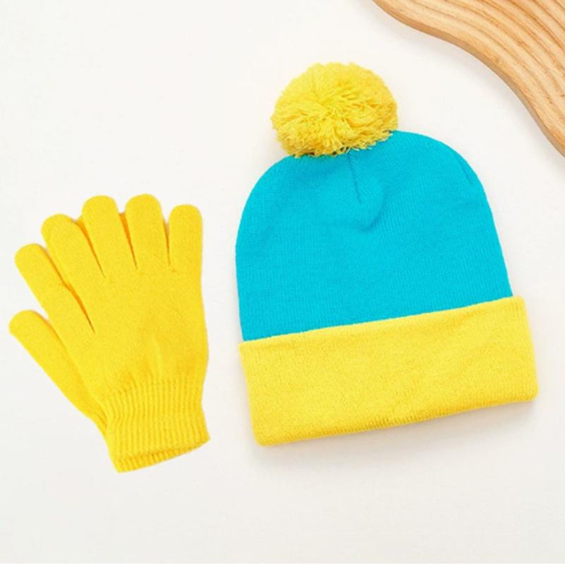 1 Stück/2 Stück/3 Stück Cosplay Lustige Mütze und Handschuhe, Charakterpark Winter Warme Strickmütze Weihnachtskostüm Zubehör für Neujahr