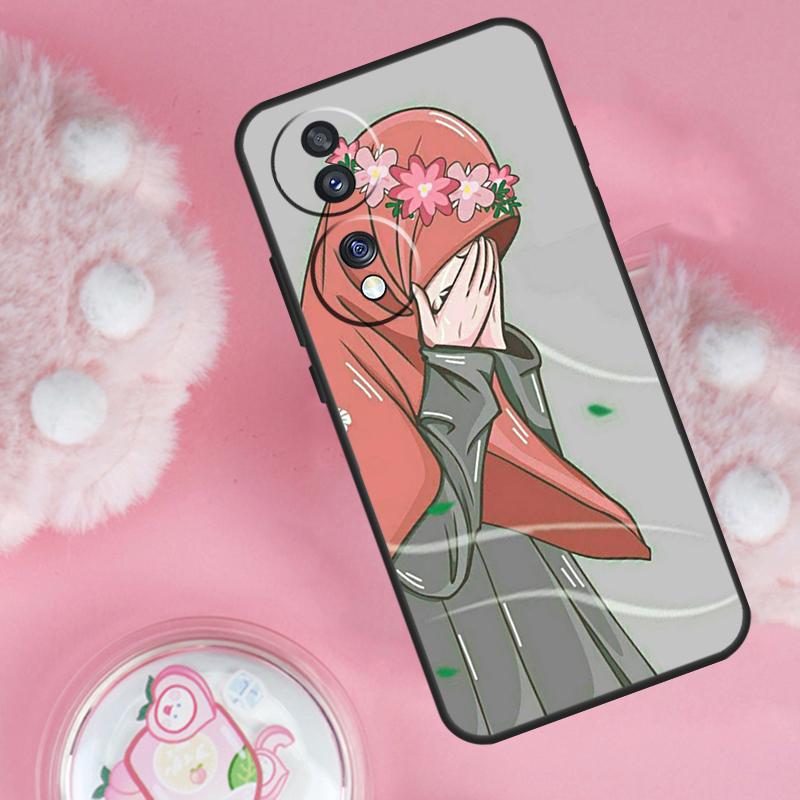 

Muslim Arabic Hijab Girl Case For Honor 200 Pro 50 70 90 Lite X9b X9a X8b X8a X8 X9 X9c Honor Magic 7 6 5 Lite Cover Honor X9c