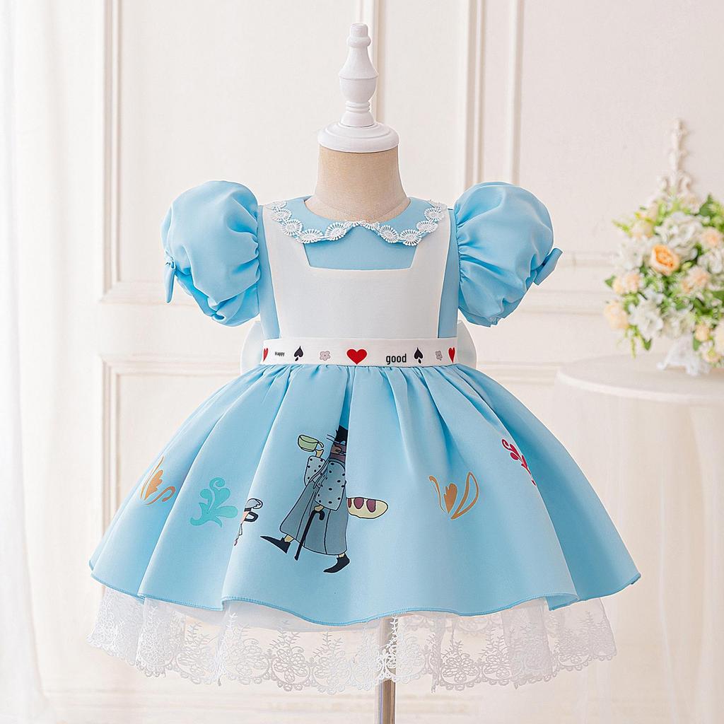 Queen of Hearts Girls’ Cosplay Dress for Alice In Wonderland Role-Playing
