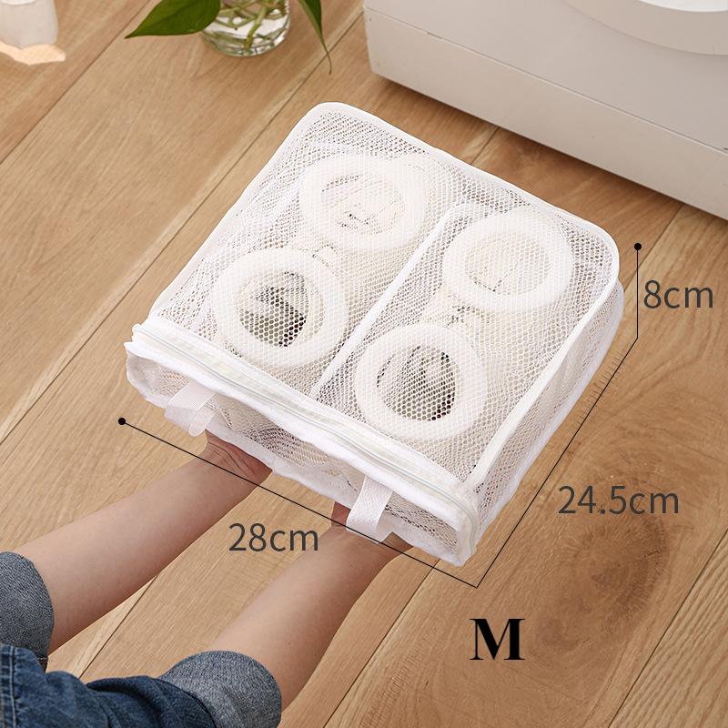 

Сетка для стирки обуви Многофункциональная сетка для стирки Мешки для стирки Защита от деформации Органайзер для обуви и одежды Аксессуары для прачечной M белый