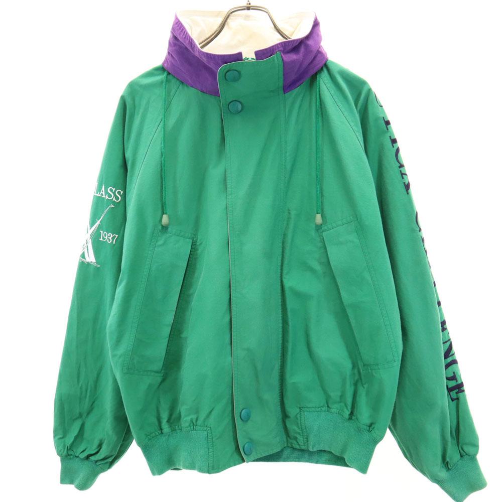 NAUTICA 90s Old Long sleeve Zip jacket L Green system hood Men's Used