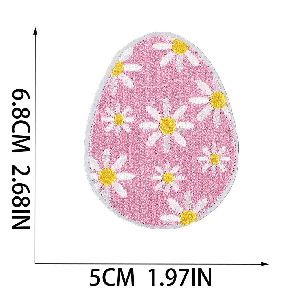 Holiday Dress Embroidery Cloth Sticker Easter Bunny Patch Sticker Cartoon Egg Computer Embroidery Label Carrot Chapter Boy