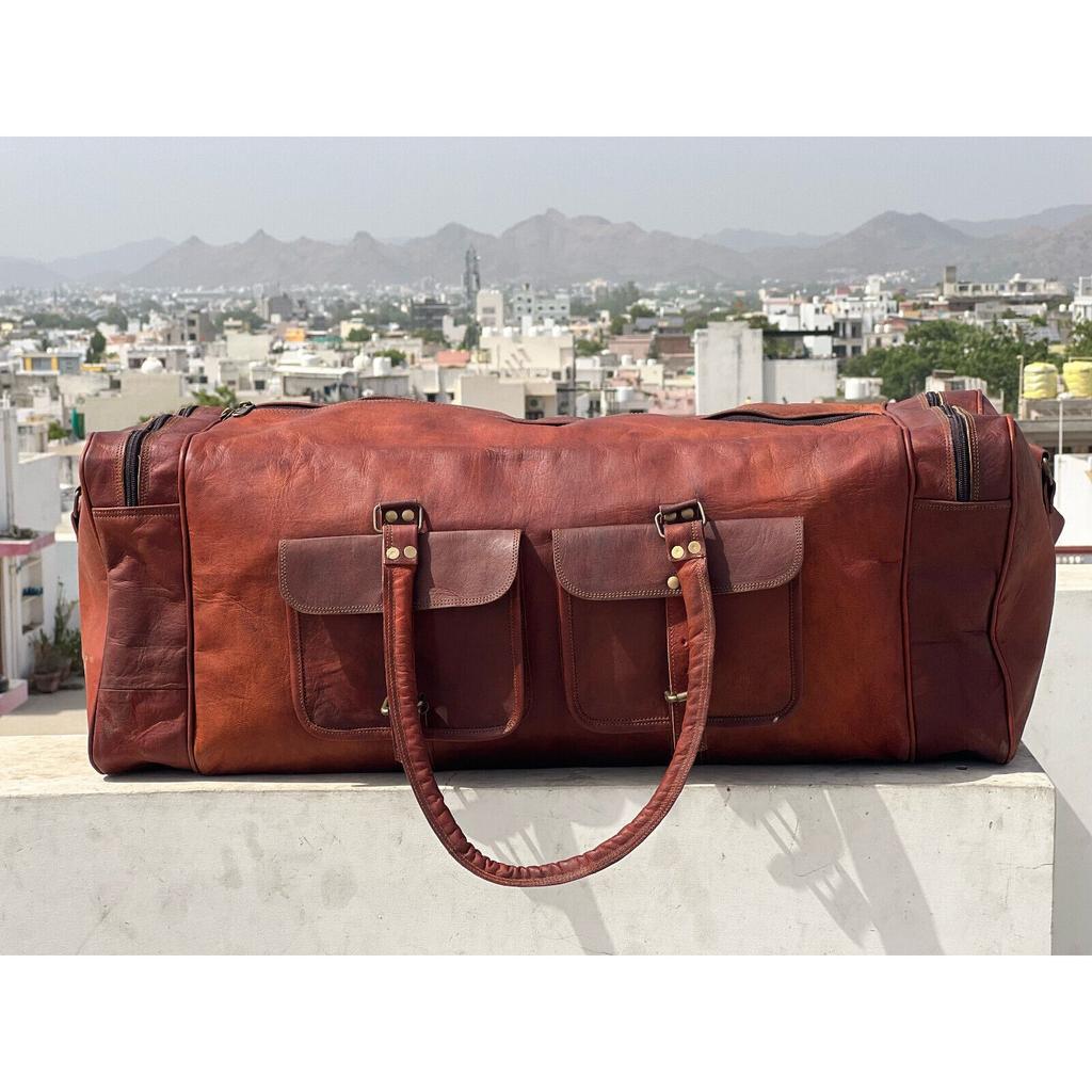 Luggage Overnight Weekend Leather Very Useful Travel Bag Duffle Gym Men Bag